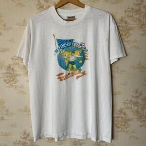 Rare Distressed & Threadbare 1994 World Cup Stanford Venue Soccer Event Shirt L